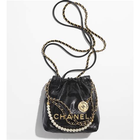 chanel 22 mini with pearls|Chanel 22 mini handbag, Shiny calfskin, imitation .